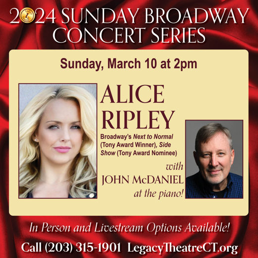 Alice Ripley with John McDaniel at the Piano!