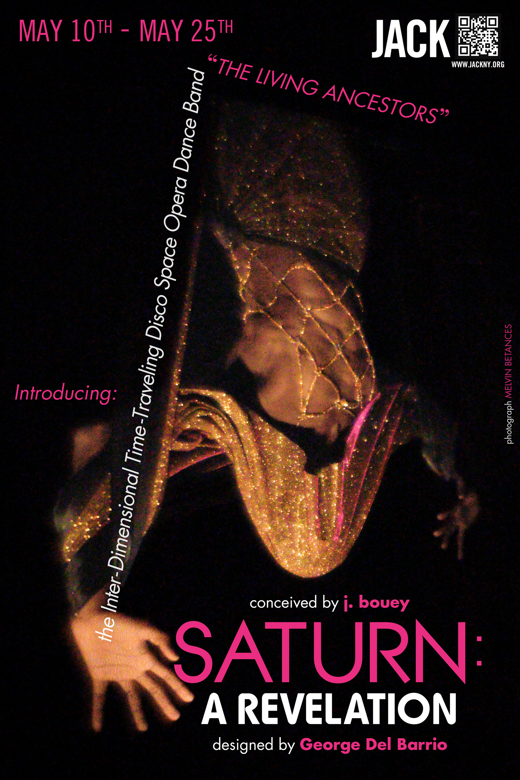 SATURN: A Revelation — introducing the Inter-Dimensional Time-Traveling Disco Space Opera Dance Band: “The Living Ancestors” show poster