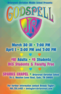 Godspell Jr. show poster