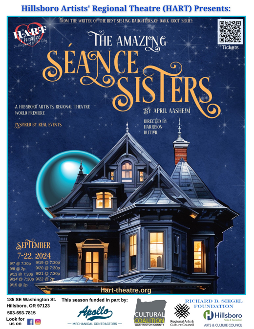 WORLD PREMIERE - The Amazing Séance Sisters show poster