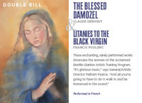 Central City Opera Presents: The Blessed Damozel by Claude Debussy & Litanies to the Black Virgin by Francis Poulenc show poster