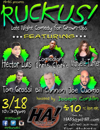 RUCKUS! at HA! Comedy Club show poster