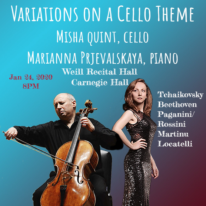 Misha Quint, cello Variations on a Cello Theme