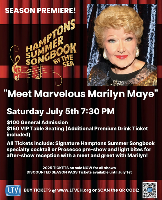 Meet Marvelous Marilyn Maye: Season Premiere of Hamptons Summer Songbook By the Sea