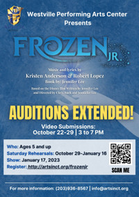 Disney's Frozen Jr. Auditions by Arts in CT's Children's Musical Theater Productions