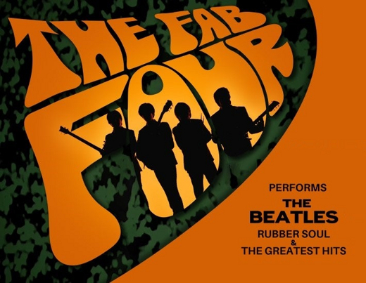 The Fab Four performs The Beatles' Rubber Soul show poster