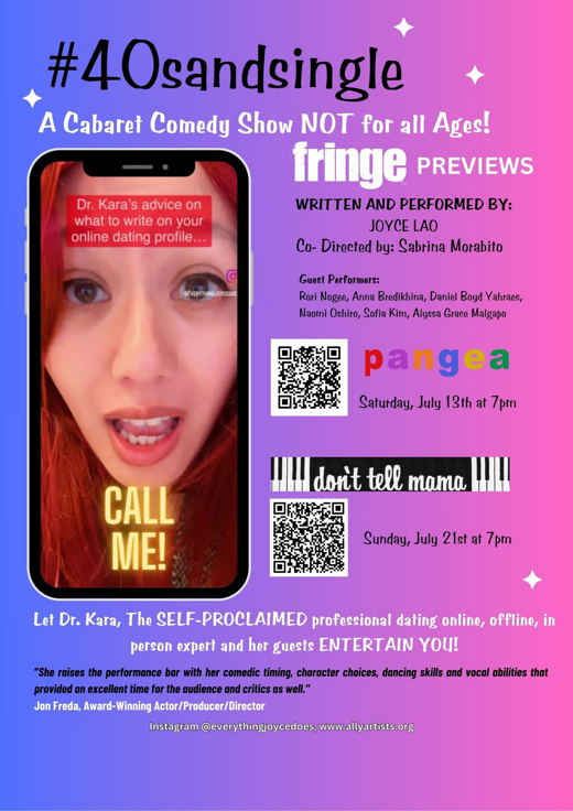 #40sandsingle - a Comedic Cabaret Show, an Edinburgh International Fringe Festival Preview
