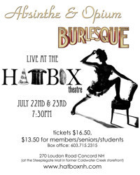 Absinthe and Opium Burlesque and Cabaret show poster
