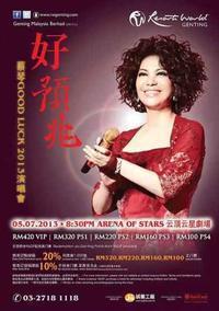 Tsai Chin Live in Genting 2013 show poster