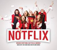 NOTFLIX THE IMPROVISED MUSICAL show poster