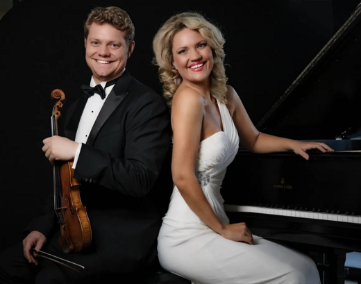 Violinist David Coucheron with Pianist Julie Coucheron show poster