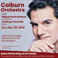 Colburn Orchestra: Miguel Harth-Bedoya, Conductor & Yanfeng (Tony) Bai, Piano
