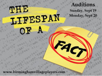 Auditions for The Lifespan of a Fact