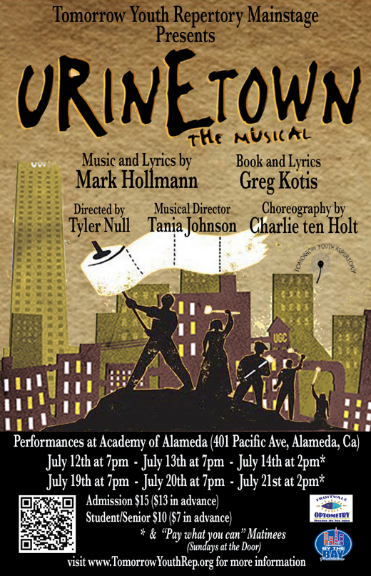 Tomorrow Youth Repertory presents URINETOWN show poster