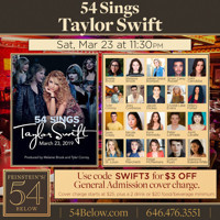 54 Sings Taylor Swift show poster