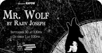 Mr. Wolf by Rajiv Joseph in Boston Logo