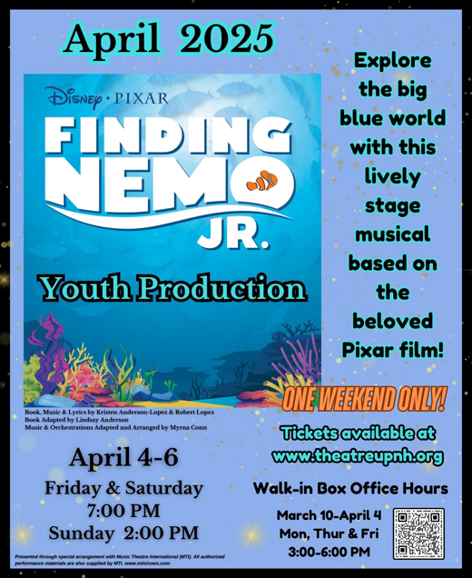 Disney Pixar's Finding Nemo JR show poster