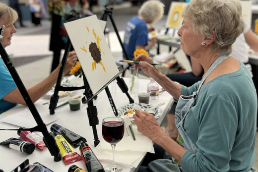 Paint and Sip Art Classes at Festival of Arts