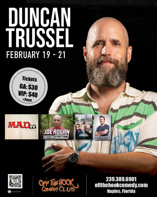 Comedian Duncan Trussell Live in Naples, Florida! in Ft. Myers/Naples at Off The Hook Comedy Club 2026