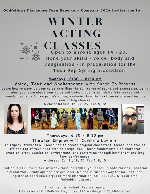 Winter Acting Classes show poster