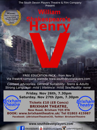 William Shakespeare's Henry V, at Brixham Theatre show poster