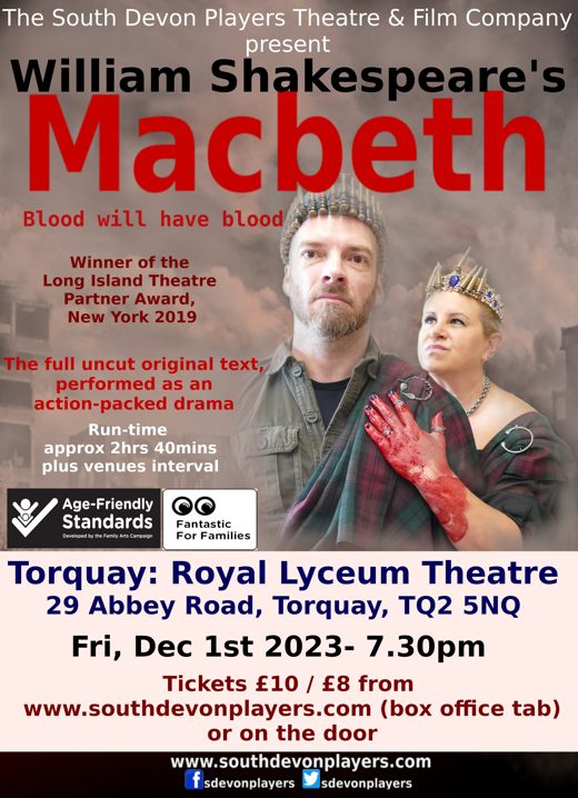 William Shakespeare's Macbeth in UK Regional