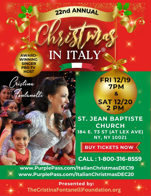 Cristina Fontanelli's 22nd-annual Christmas in Italy® show poster