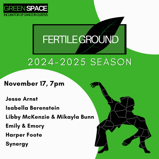 Fertile Ground New Works Showcase: November 17th show poster