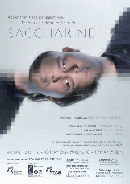 Saccharine show poster