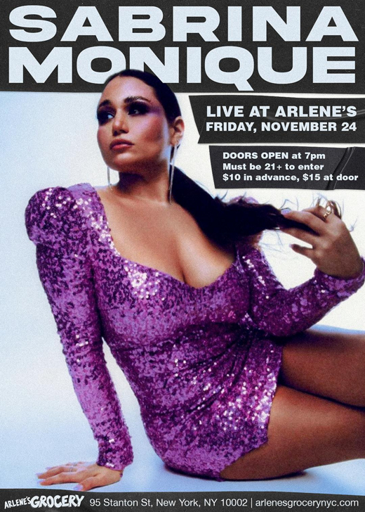 Sabrina Monique Live show poster