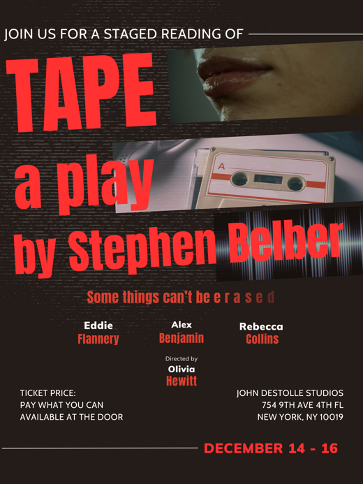 READING: Tape by Stephen Belber