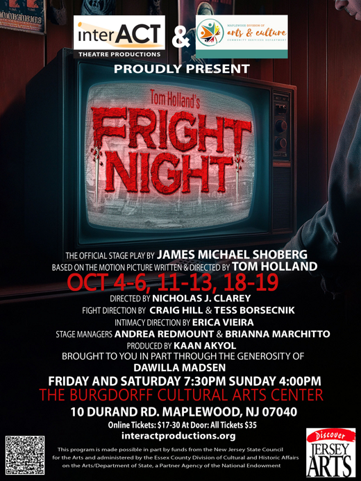 Tom Holland’s FRIGHT NIGHT, The Official Stage Play by James Michael Shoberg show poster