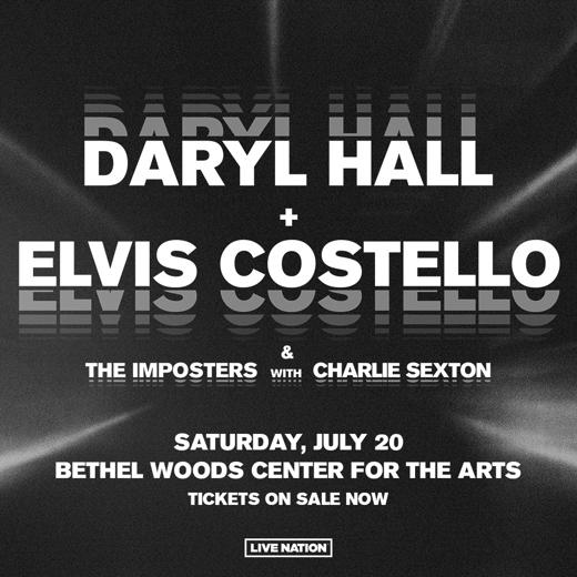 Daryl Hall + Elvis Costello & The Imposters with Charlie Sexton in Rockland / Westchester