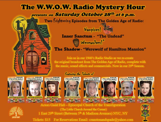 WWOW Radio Mystery Hour - Inner Sanctum & The Shadow show poster
