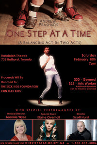 Andrew Prashad's One Step At A Time show poster