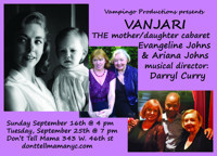 VANJARI: The Mother/Daughter cabaret show poster