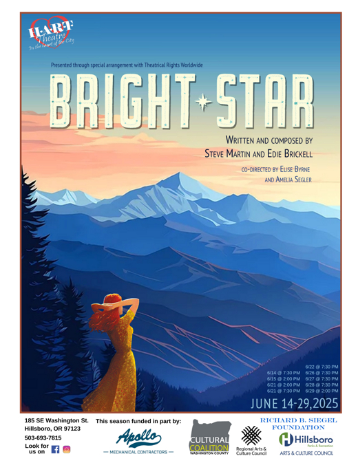 Bright Star show poster