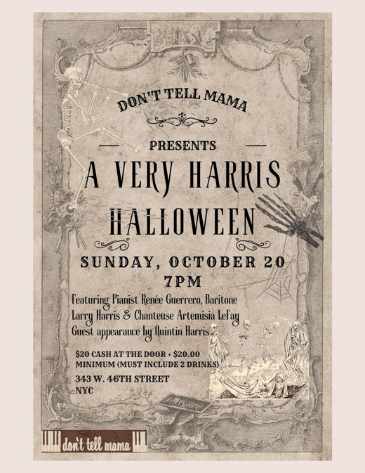 A Very Harris Halloween show poster