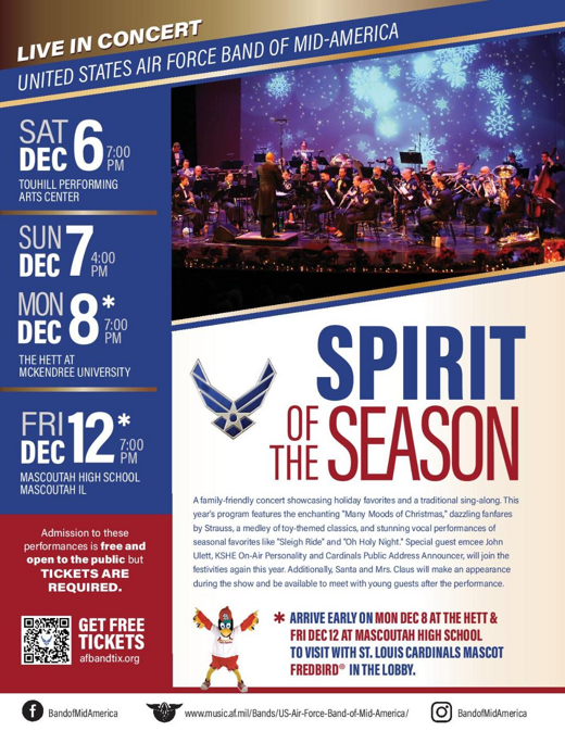 Award-Winning Local Air Force Band Announce Annual Holiday Concerts