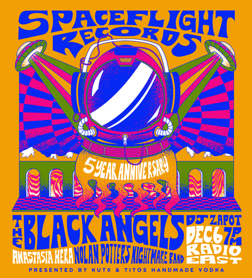 Spaceflight Records 5-year anniversary celebration on Friday, Dec. 6 at RADIO / EAST feat. music by The Black Angels, Anastasia Hera and more  in Austin