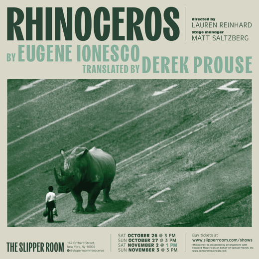 Rhinoceros by Eugene Ionesco show poster