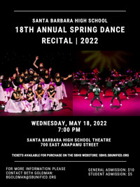 Santa Barbara HS Annual Spring Dance Recital 2022 in Santa Barbara