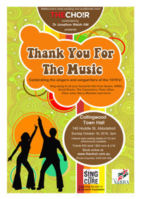 Thank You For The Music show poster