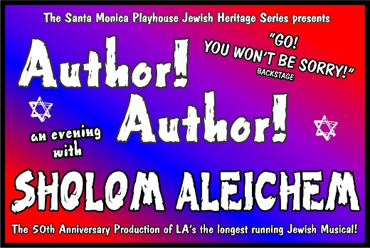AUTHOR! AUTHOR! an evening with Sholom Aleichem – the hit musical’s 50th anniversary production show poster