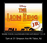 Lion King Jr show poster