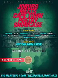 JOBURG MEETS CAPE TOWN POETRY SHOWCASE show poster