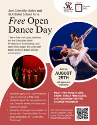 Open Dance Day and Chevalier Ballet Professional Trainee Program Audition 