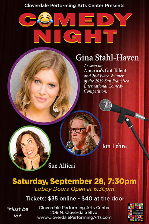 Comedy Night Featuring Gina Stahl-Haven in San Francisco / Bay Area