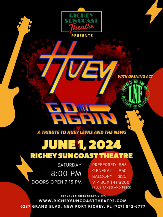 Huey Go Again show poster