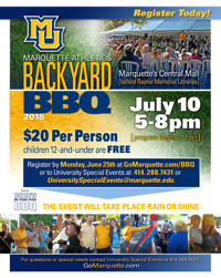Marquette Athletics Backyard BBQ show poster